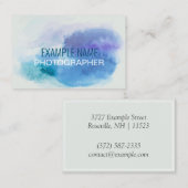 「パーソナライズされた水のカラスプラッシュ」(英国/ユーロ) 名刺 (正面/裏面)