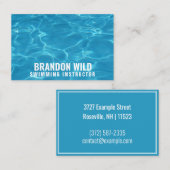 「パーソナライズされた水の波紋」（英国/ユーロ） 名刺 (正面/裏面)