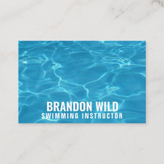 「パーソナライズされた水の波紋」（英国/ユーロ） 名刺 (正面)