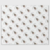 パーソナライズされた水エレガント色クリスマスツリー ラッピングペーパー (フラット)