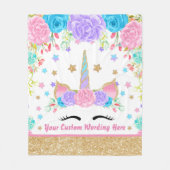 パーソナライズされた水カラー フリースブランケット (正面)