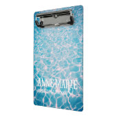 パーソナライズされた水中競技サマープール ミニクリップボード (アングル2)