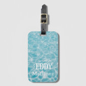 パーソナライズされた水中競技サマープール ラゲッジタグ (正面縦)