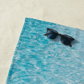 パーソナライズされた水中競技プールの反射 ビーチタオル (インサイチュ)