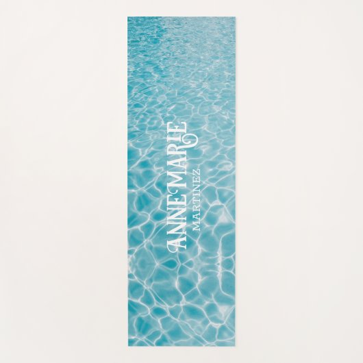 パーソナライズされた水中競技プールの反射 ヨガマット (正面)