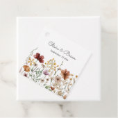 パーソナライズされた水彩のワイルドフラワー Pretty Floral フェイバータグ (インサイチュ)