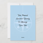 パーソナライズされた水彩の木のフラットホリデーカード シーズンカード (裏面)