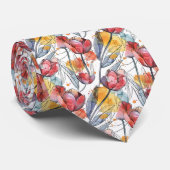 パーソナライズされた水彩チューリップ ネクタイ (ロール)