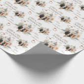 パーソナライズされた水彩フローラ新郎新婦 ラッピングペーパー (角)