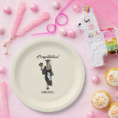 パーソナライズされた水彩卒業(3) ペーパープレート (パーティー)