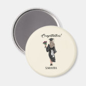 パーソナライズされた水彩卒業(3) マグネット (正面/裏面)