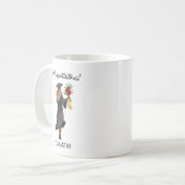 パーソナライズされた水彩卒業(5) コーヒーマグカップ (正面左)