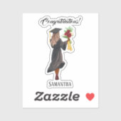 パーソナライズされた水彩卒業(5) シール (シート)