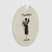 パーソナライズされた水彩卒業(8) オーナメント (正面)