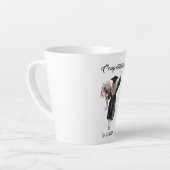 パーソナライズされた水彩卒業(8) カフェラテマグ (左アングル)