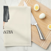 パーソナライズされた水彩卒業(8) キッチンタオル (四つ折り)