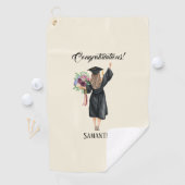 パーソナライズされた水彩卒業(8) ゴルフタオル (インサイチュ)