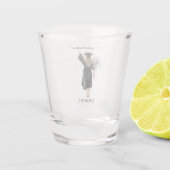 パーソナライズされた水彩卒業(8) ショットグラス (裏面)