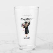 パーソナライズされた水彩卒業(8) タンブラーグラス (正面)