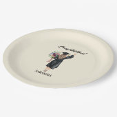 パーソナライズされた水彩卒業(8) ペーパープレート (アングル)