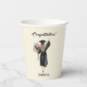 パーソナライズされた水彩卒業(8) 紙コップ (裏面)