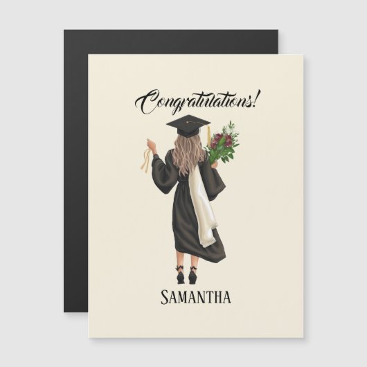 パーソナライズされた水彩卒業(9) (正面/裏面)