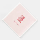 パーソナライズされた水彩可愛いピンクのグミベア (コーナー)