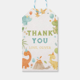 パーソナライズされた水彩恐竜ギフトタグ ギフトタグ