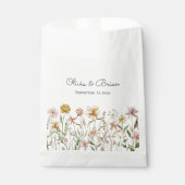 パーソナライズされた水彩画のワイルドフラワーの牧場の花 フェイバーバッグ (正面)