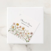 パーソナライズされた水彩画のワイルドフラワーの花畑の花 フェイバータグ (インサイチュ)