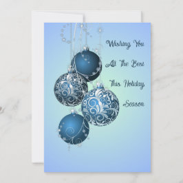 パーソナライズされた水彩画の木のフラットホリデーカード シーズンカード