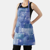 パーソナライズされた水彩画絵を描家ブルー エプロン (インサイチュ)