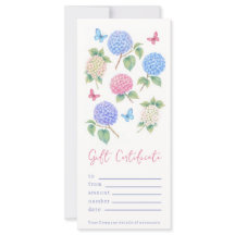 パーソナライズされた水彩紫陽花ギフト券