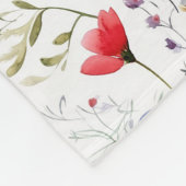 パーソナライズされた水彩野草フリースブランケット フリースブランケット (角)