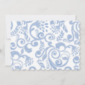 パーソナライズされた水彩青紫陽花 サンキューカード (裏面)