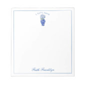 パーソナライズされた水彩青紫陽花 ノートパッド (正面)