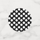 パーソナライズされた水玉模様とストライプ紙吹雪 コンフェッティ (スモール正面)