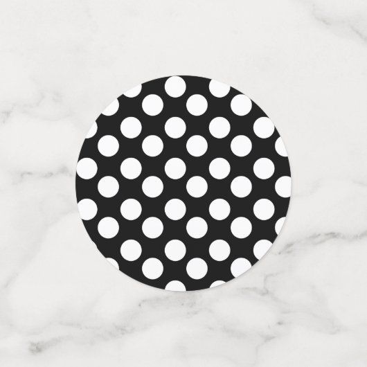 パーソナライズされた水玉模様とストライプ紙吹雪 コンフェッティ (スモール正面)