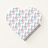 パーソナライズされた水玉模様ティーポットティーポットパーティー時間 ノートブック (裏面)