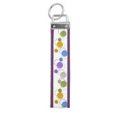 パーソナライズされた水玉模様デザイナのリストキーチェーン リストバンドキーホルダー (鍵トップ)