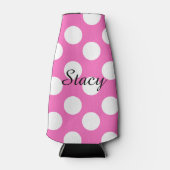 パーソナライズされた水玉模様ボトルクール ボトルクーラー (正面)