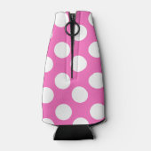 パーソナライズされた水玉模様ボトルクール ボトルクーラー (裏面)