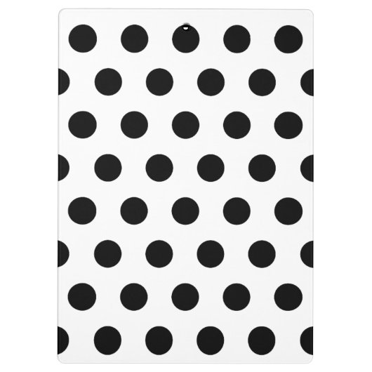 パーソナライズされた水玉模様レッドApple先生クリップボード クリップボード (裏面)