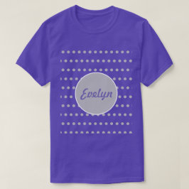 パーソナライズされた水玉模様Tシャツ（ラベンダーとグレー） Tシャツ