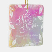 パーソナライズされた水結婚色 |オーナメント セラミックオーナメント (右)