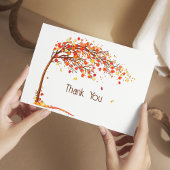 パーソナライズされた水色の落離れちるありがとう ノートカード