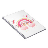 パーソナライズされた水色の虹 ノートブック (右側)