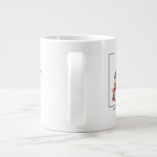 「パーソナライズされた氷のように素晴らし!」 雪だるまマググ ジャンボコーヒーマグカップ (裏面)