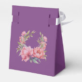 パーソナライズされた永遠に感謝するピンクの牡丹結婚の フェイバーボックス (裏面サイド)