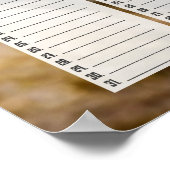 パーソナライズされた永遠のビーチの誕生日カレンダー ポスター (角)